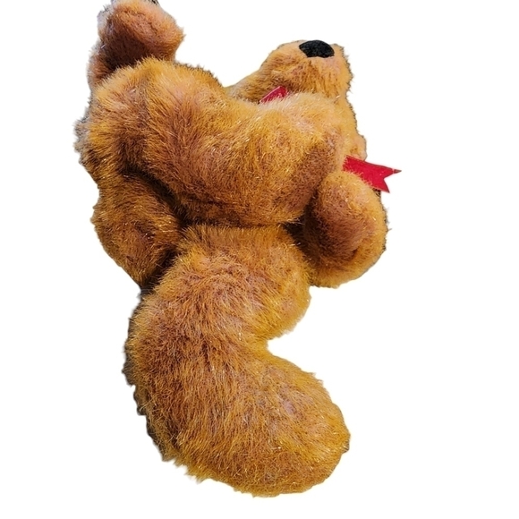 Vtg 1999 Taffybeary TY pinkish purple 14" bear with brown tips big nose unique - Picture 5 of 13